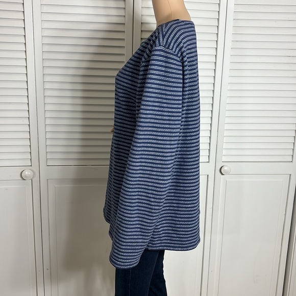 Ralph Lauren Double RL Fleeced Striped Boatneck Top XL - Picture 8 of 11